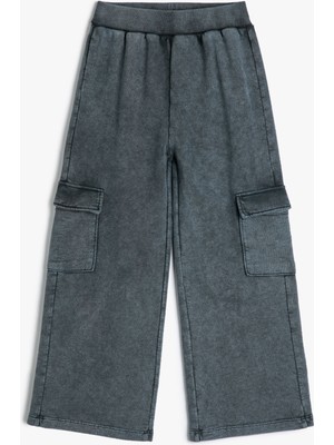 Koton Kargo Pantolon Geniş Paça Pamuklu