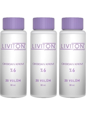 Liviton Professional Ev Tipi Universal Boya Aktive %6 Oksidan Krem 20 Volume 3 Adet