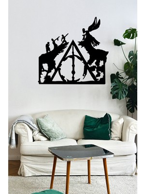 ioadesign Ahşap Duvar Dekoru Tablo - Harry Potter - Ölüm Yadigarları (Deathly Hallows) Sembol