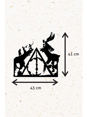 ioadesign Ahşap Duvar Dekoru Tablo - Harry Potter - Ölüm Yadigarları (Deathly Hallows) Sembol