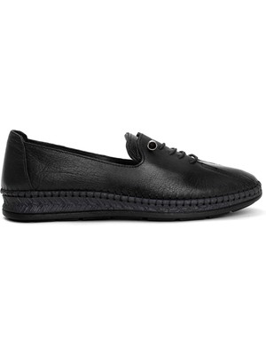 Voyager 8786C Kadın  Deri Casual Ayakkabı Siyah