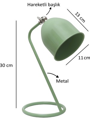 Homing Simplu Retro Renkli Masa Lambası Nil Yeşili