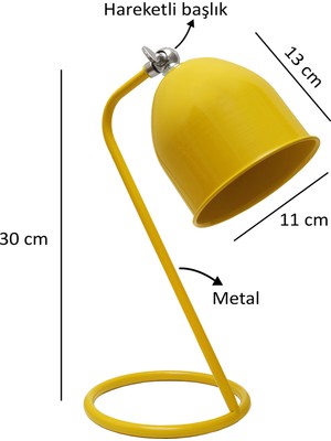Homing Simplu Retro Renkli Masa Lambası Sarı
