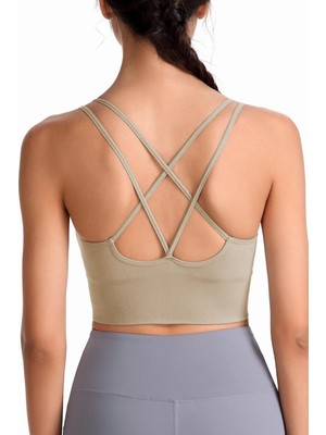 Ghassy Co. Kadın Cross Back Yoga Egzersiz Fitness Spor Sütyeni CRS003