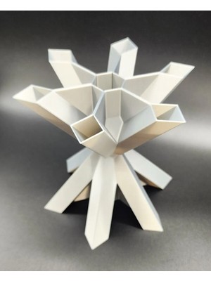 Turansoy Craft Kar Tanesi Unique Dekoratif Modern Vazo (Plastiktir 18 cm Yükseklik)