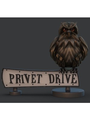 Harry Potter Felsefe Taşı Privet Drive Sokak Tabelası Dekoru (18 cm Genişlik)