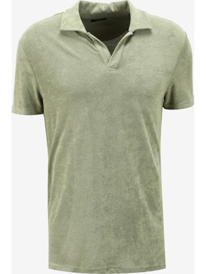 Fabrika Düz Yeşil Erkek Polo T-Shirt F4SM-TST 0981