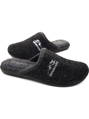 Gezer 15337 Erkek Kışlık Çıkarılabilir Keçe Taban Ev Halı Terliği