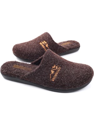 Gezer 15337 Erkek Kışlık Çıkarılabilir Keçe Taban Ev Halı Terliği