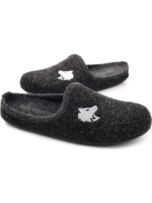 Gezer 15342 Erkek Kışlık Çıkarılabilir  Keçe Taban Ev Halı Terliği