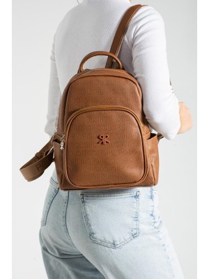 Impolo Asya Tabagofraj Baskı Kadın Sırt Çantası 27X32 Ebatında