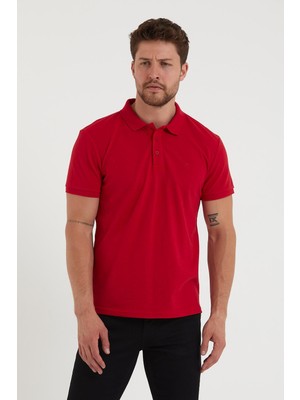 Polo State Erkek Regular Fit Polo Yaka 3lü T-Shirt Kırmızı-Gri-Siyah