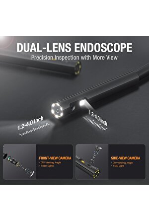 OneTigris Endoskopkamera 5.5mm, Dual Lens Industrie Endoskop 4.5
