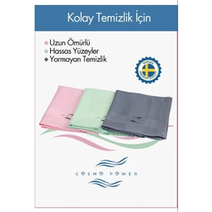 Cosmo Power Mikrofiber 40X60CM 3 Adet Sihirli Bez Ayna,tv,cam Mutfak Banyo Bezi Renkleri