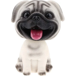 Reçine Sevimli Bobble Kafa Köpek Sallanan Kafa Köpek Heykelcik Oyuncak Ev Ev/araba Dashboard Araba Araç Dekorasyon Için - Pug (Yurt Dışından)