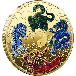 Antik Efsanevi Yaratıklar Şanslı Para Piyango Bileti Kazıyıcı Aracı Şanslı Takılar Mücadelesi Coin (Yurt Dışından)