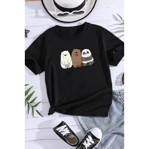 Only Trendwear Çocuk Kafadar Ayılar Baskılı Pamuklu Tshirt