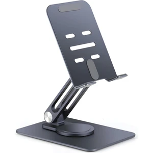 Telefon ve Tablet Tutucu 360° Hareketli Dönen, Katlanabilir Metal Alüminyum Masaüstü Stand
