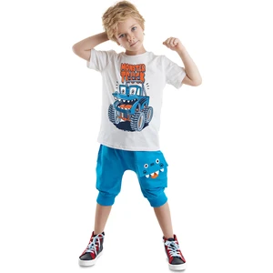 Monster Truck Erkek Çocuk T-Shirt Kapri Şort Takım