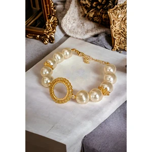 Minimalist Tasarım Çeyrek Altın Takılan Inci Bileklik Kadın Inci Bileklik Çeyrek Bileklik Çeyrek Altın Çerçeve Çelik Bileklik