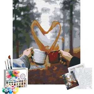 Sayılarla Boyama Seti 40 x 50 cm Tuval Şasesine Gerili Sen ve Ben