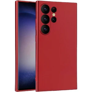 Case 4u Galaxy S24 Ultra Kılıf Kamera Korumalı Klasik Mat Renkli Yumuşak Premier Silikon Kırmızı