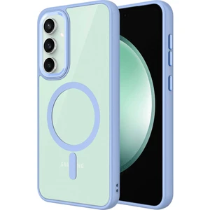 Case 4u Galaxy S23 Fe Kılıf Wireless Şarj Özellikli Krom Magsafe Silikon Kapak Mavi