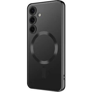 Case 4u Galaxy S24 Kılıf Kamera Lens Korumalı Magsafe Şarj Kılıfı Şeffaf Renkli Yumuşak Demre Kapak Siyah