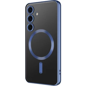 Case 4u Galaxy S24 Kılıf Kamera Lens Korumalı Magsafe Şarj Kılıfı Şeffaf Renkli Yumuşak Demre Kapak Lacivert