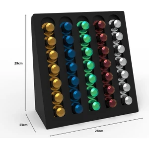 Kapsül Kahve Organizer Stand Model-2 Siyah