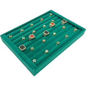 Sezgin Kutu ve Aksesuar Yüzük Küpe Koldüğmesi Takı Standı Yeşil 17 x 24 cm