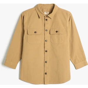 Gömlek Ceket Cep Detaylı Pamuklu