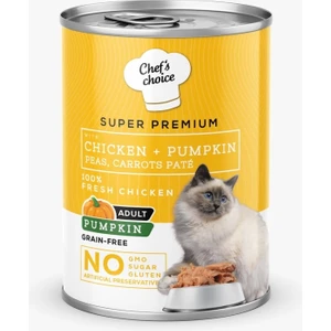 Chefs Choice Tavuklu Balkabaklı Pate Kedi Konservesi 6 x 400 gr