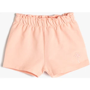 Basic Şort Beli Lastikli Işleme Detaylı Pamuklu