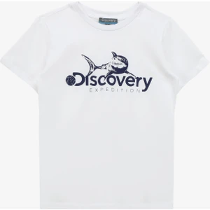 Discovery Expedition Baskılı Kırık Beyaz Unisex T-Shirt D4SU-TST 3300