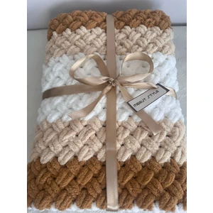 Merut Style El Örgüsü Puffy  Hasır Desen Bebek  ve tv Battaniyesi