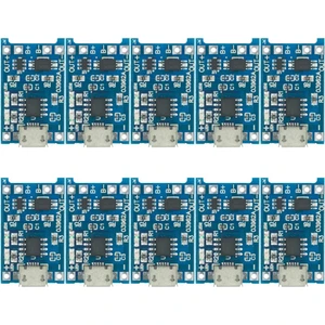 Sensör Modül (10 Adet) TP4056 Micro USB Korumalı Lipo 18650 Pil Şarj Devresi
