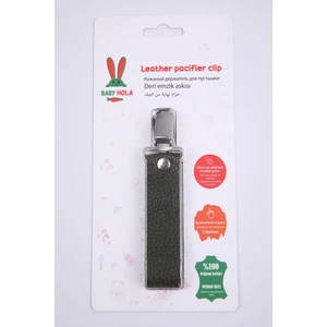 Babyhola Emzik Askısı Korumalı Metal Klipsli %100 Hakiki Deri Özel Ambalajlı Hediyelik 1072-1