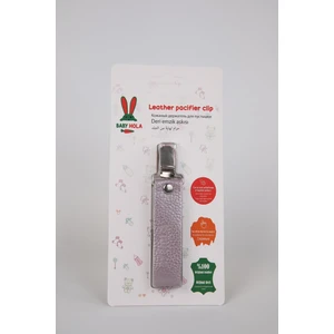 Babyhola Emzik Askısı Korumalı Metal Klipsli %100 Hakiki Deri Özel Ambalajlı Hediyelik 1072-1