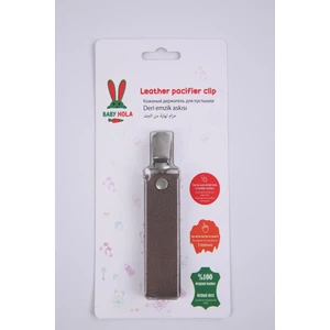 Babyhola Emzik Askısı Korumalı Metal Klipsli %100 Hakiki Deri Özel Ambalajlı Hediyelik 1072-1