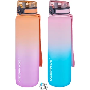 2'li Tritan Matara Seti 1000ML Büyük Boy Çift Renk Softtouch Ff Collection Tritan Su Matarası