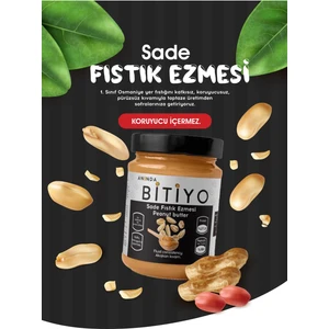 Sade Fıstık Ezmesi Vegan Yüksek Protein Kahvaltılık Spor Için Fıstık Ezme 325 gr Katkısız