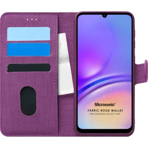 Samsung Galaxy A05 Kılıf Fabric Book Wallet Mor