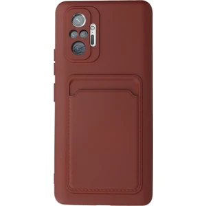 Xiaomi Redmi Note 10 Pro Kılıf Kelvin Kartvizitli Silikon - Bordo 300099