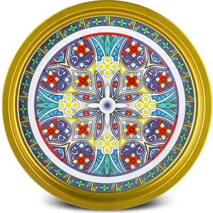Napoli Metal Yuvarlak Tepsi 35 cm