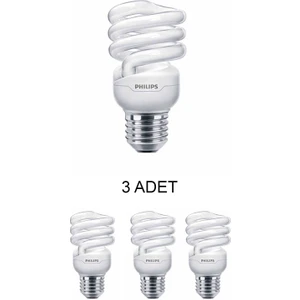 23W Tasarruflu Spiral Ampul Sarı Işık 3 Adet