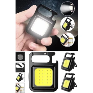 Hediye Filesi Mini LED Anahtarlık El Feneri USB Şarj Edilebilir Lamba Taşınabilir  Kamp Feneri