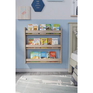 Zeo Wood Design Montessori 3 Raflı Çocuk Kitaplığı 80*80 cm