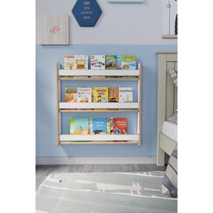 Zeo Wood Design Montessori 3 Raflı Çocuk Kitaplığı 80*80 cm