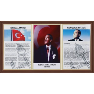 45 x 90 cm 3'lü Milli Levha Portre Tablo Mdf 424